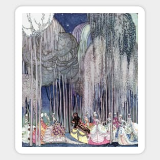 On the Way to the Dance by Kay Nielsen Sticker